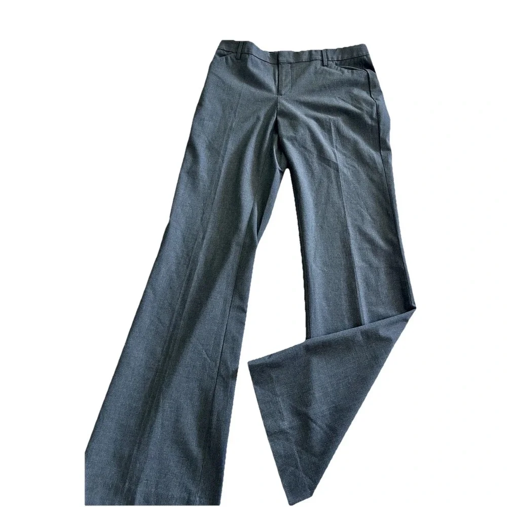 GAP 'Perfect Trouser' Womens 6L Tall Flare Boot‎ Subtle Gray Plaid Pants Career